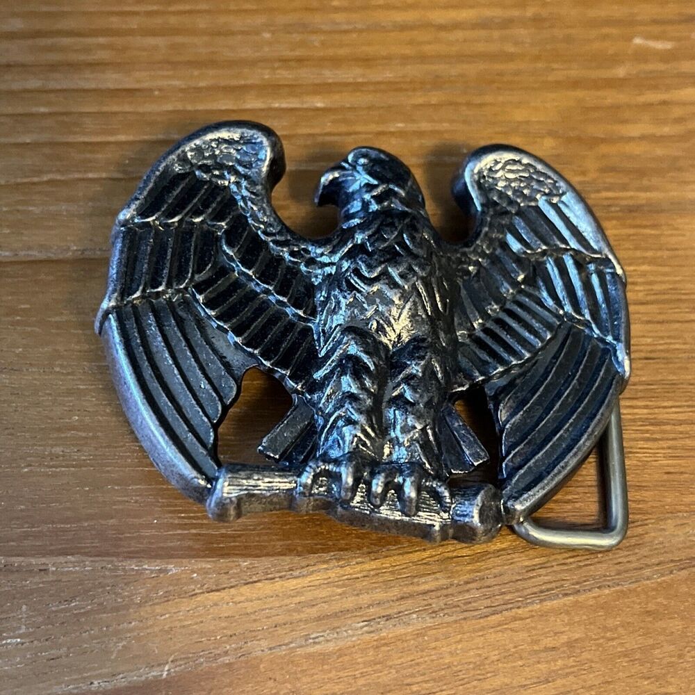 Avon Vintage Silver Tone Eagle Belt Buckle